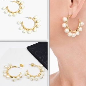 J.crew pearl hoop earring